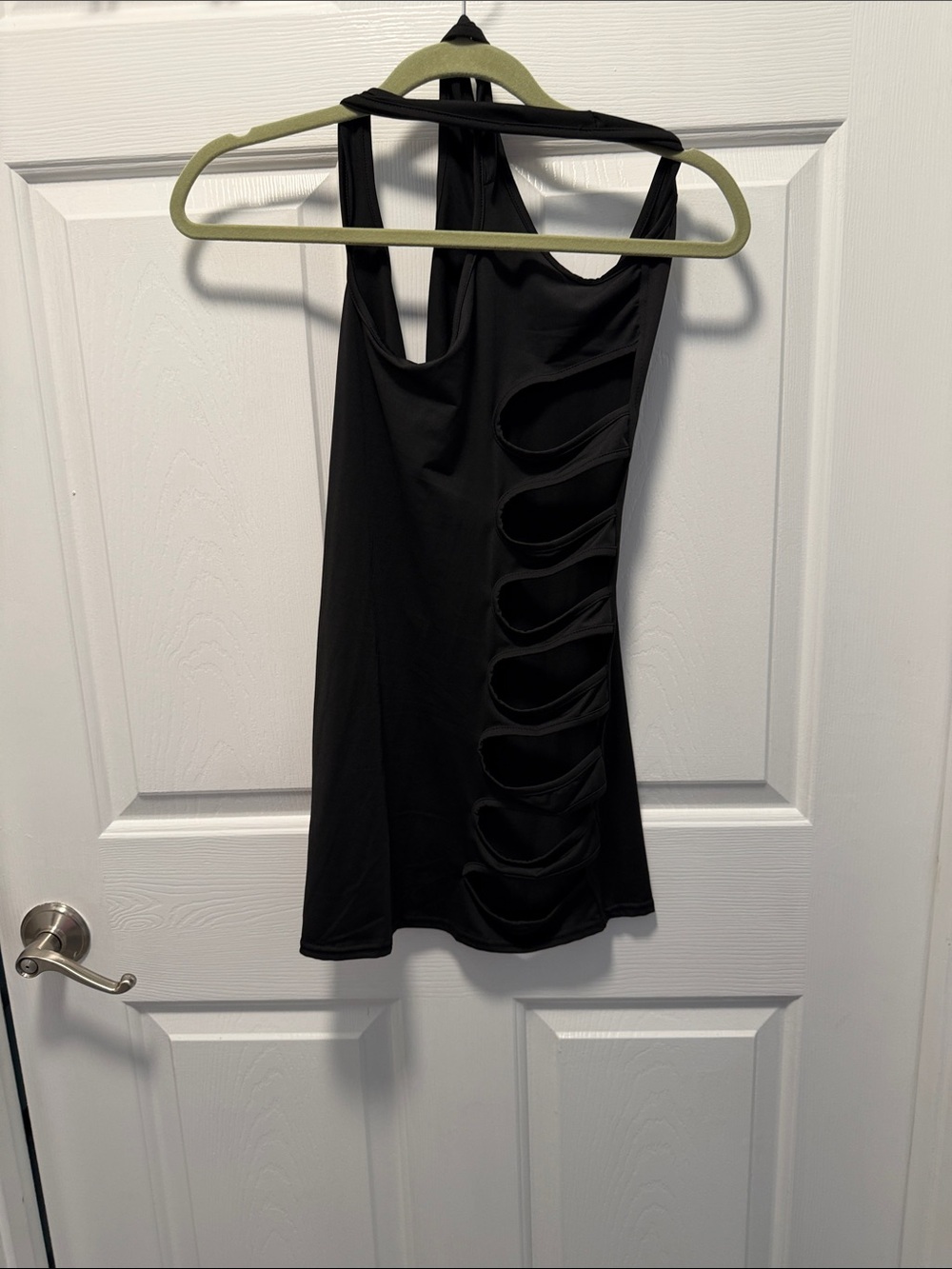 Source Unknown Black Cutout Mini Dress